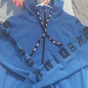 Pink/Victoria’s Secret Blue Logo Sweatshirt